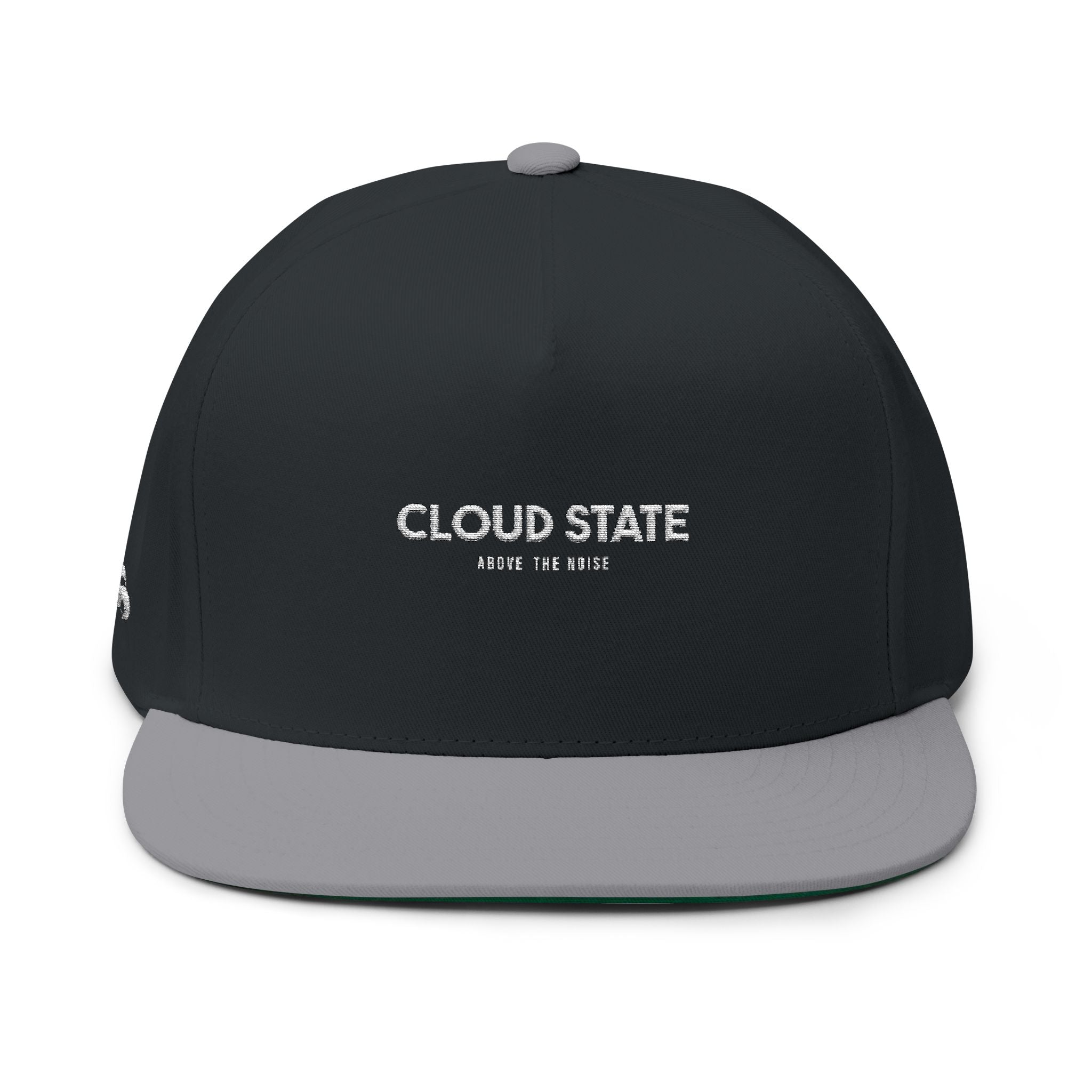 Cloud State Flat Bill Cap — Embroidered Logo Snapback
