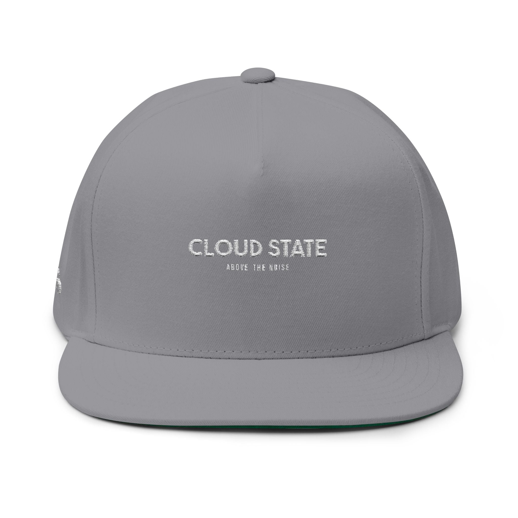 Cloud State Flat Bill Cap — Embroidered Logo Snapback