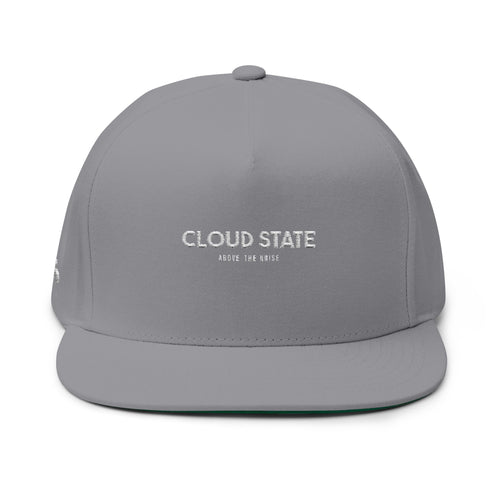 Cloud State Flat Bill Cap — Embroidered Logo Snapback