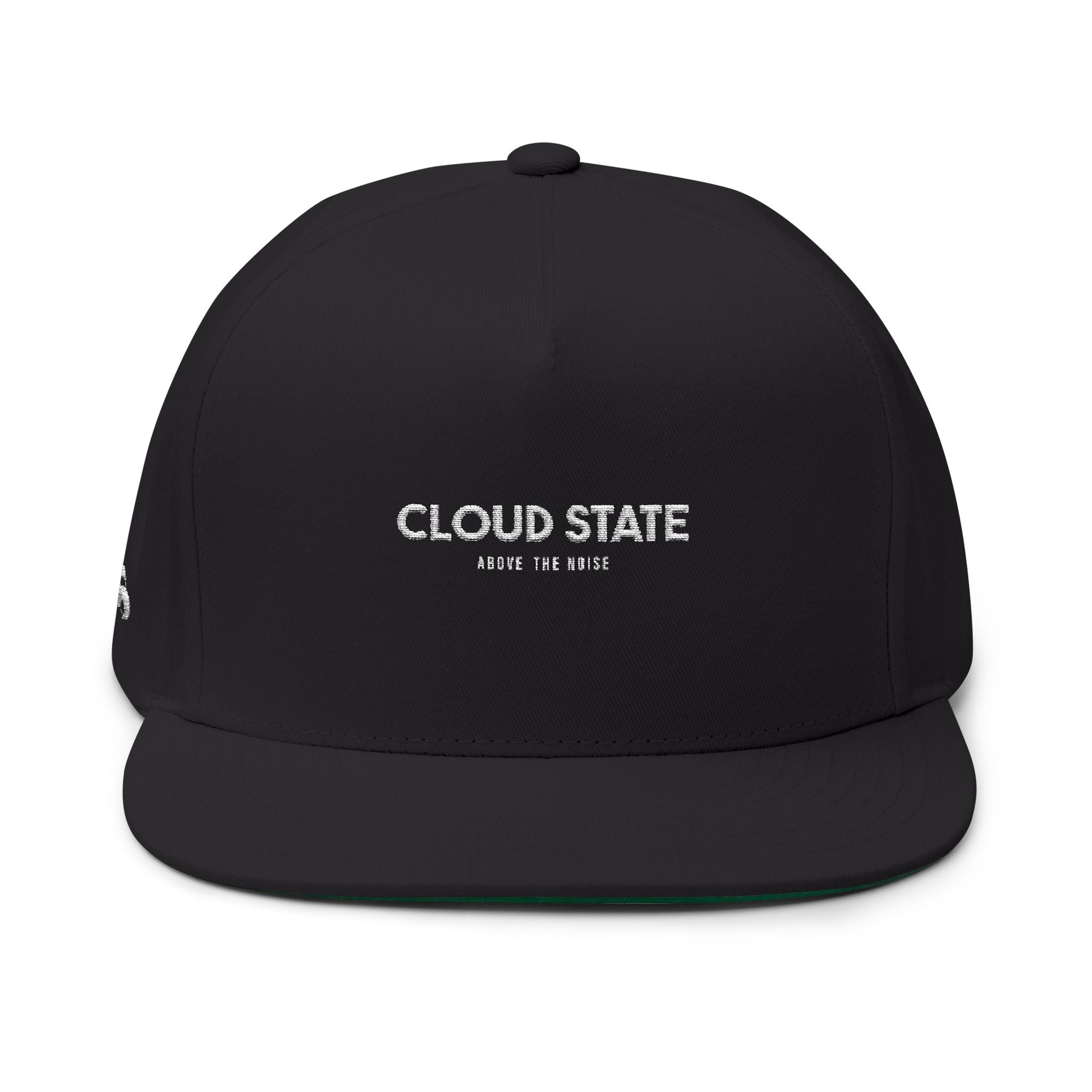 Cloud State Flat Bill Cap — Embroidered Logo Snapback